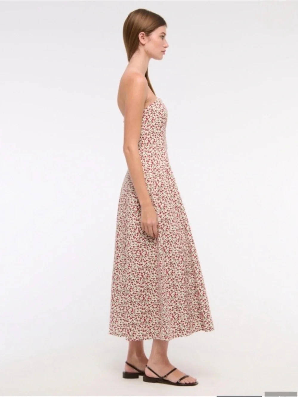 NWT Abercrombie and Fitch Mila dress (tiny strawberry print) removable straps